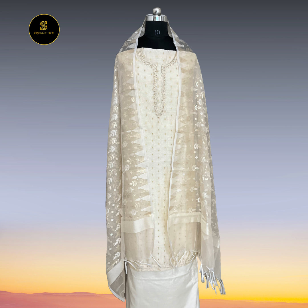Bakshi silk unstitched salwar suit