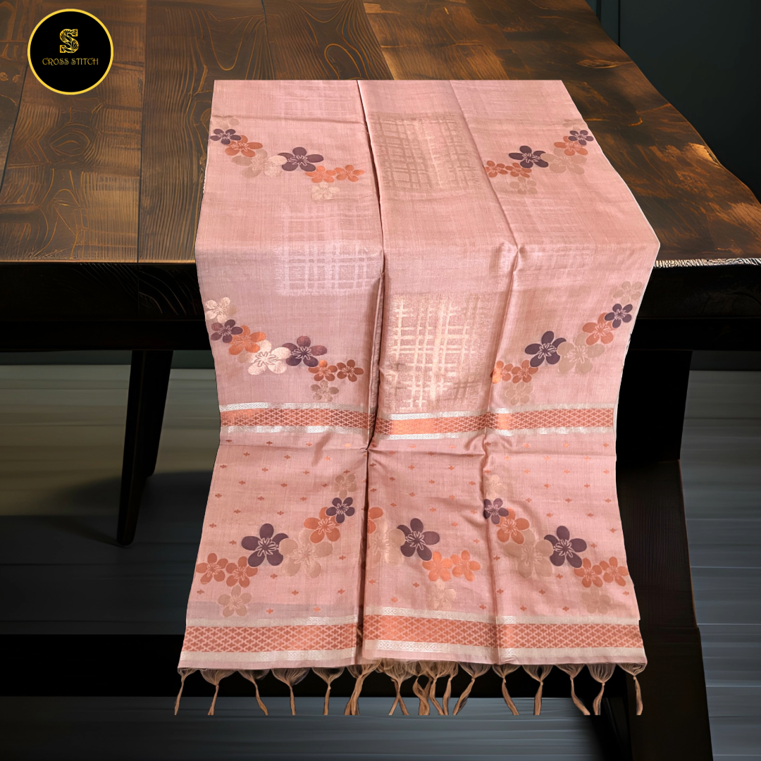 Sarees - Pastel Pink Kanchi Silk Saree