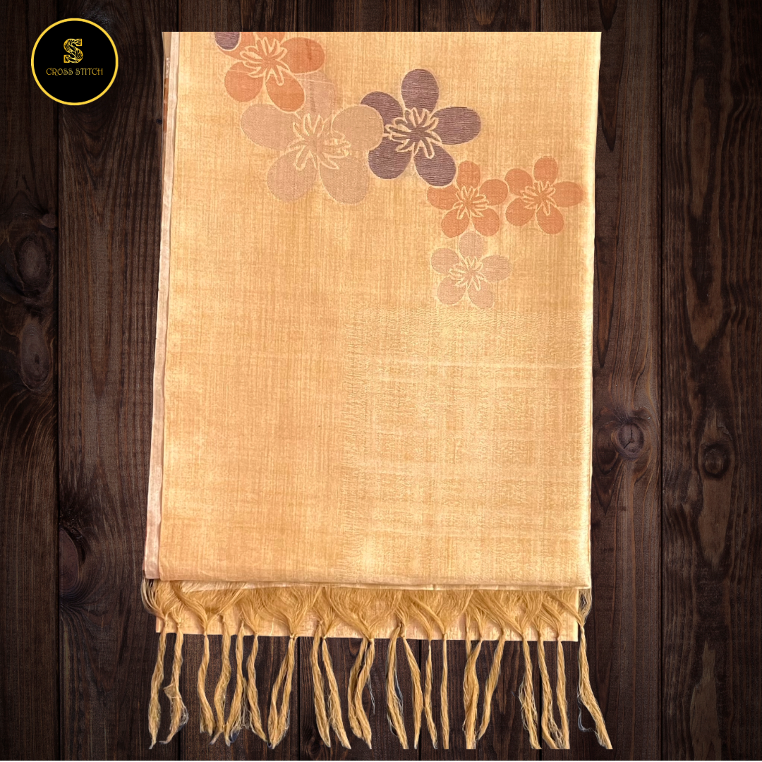 Sarees - Beige Kanchi Silk Saree