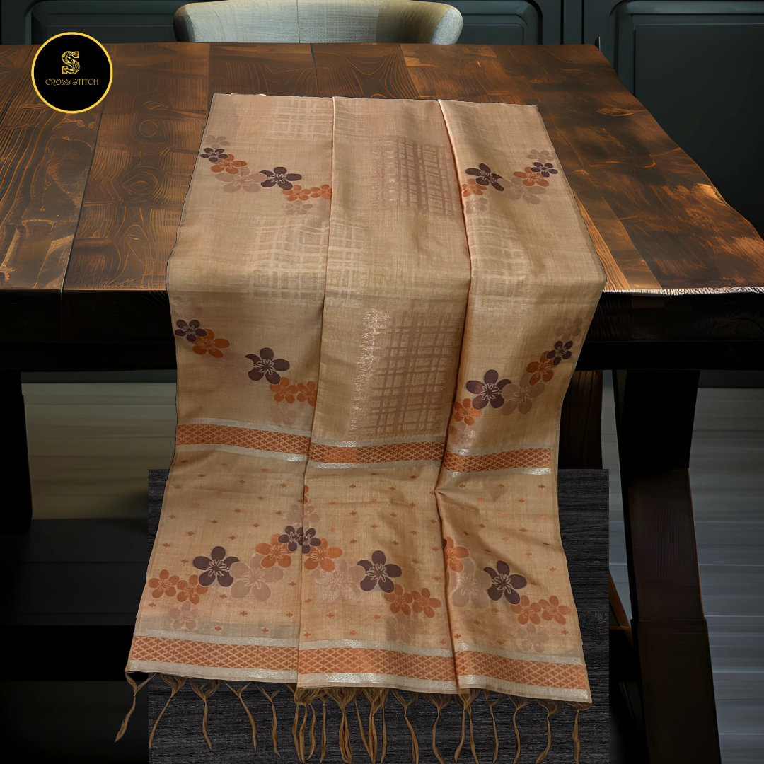 Sarees - Beige Kanchi Silk Saree