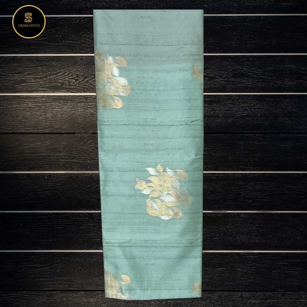 Sarees - Turquoise Blue Super Silk Saree